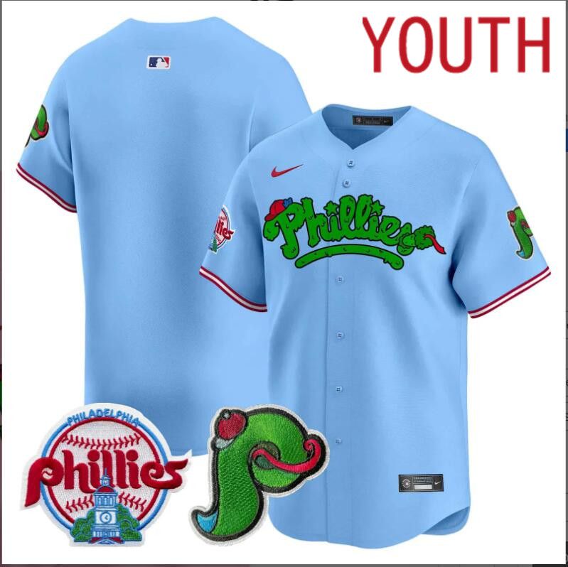 Youth  Philadelphia Phillies blank blue Limited 2024 MLB Nike jersey